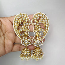 Pearl Pacchi Kundan Gold-plated Earcuff Earrings /Celebrity Earcuff Jhumkas/Traditional ethnic earrings/Trendy Statement earrings/Bridal