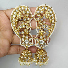 Pearl Pacchi Kundan Gold-plated Earcuff Earrings /Celebrity Earcuff Jhumkas/Traditional ethnic earrings/Trendy Statement earrings/Bridal