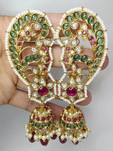 RubyGreen Pacchi Kundan Gold-plated Earcuff Earrings /Celebrity Earcuff Jhumkas/Traditional ethnic earrings/Trendy Statement earrings/Bridal