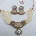 White Pearl Antique Polki Kundan Choker Necklace set, Indian jewelry, Pakistani necklace, Punjabi necklace, bridal, Indian wedding