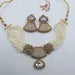 White Pearl Antique Polki Kundan Choker Necklace set, Indian jewelry, Pakistani necklace, Punjabi necklace, bridal, Indian wedding