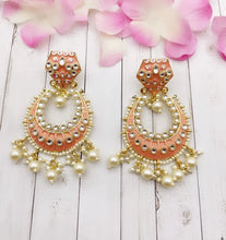 Light weight Kundan Earrings/ Kundan meenakari Chandbali/Indian Earrings/pearl Earrings/Pakistani Earrings/Statement Earrings/bridal/wedding