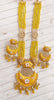 Yellow Kundan long necklace/Indian jewelry/Kundan rani haar/Mala necklace set/Indian Wedding/Bridal Necklace/Punjabi Jewelry/Pakistani