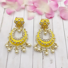 Light weight Kundan Earrings/ Kundan meenakari Chandbali/Indian Earrings/pearl Earrings/Pakistani Earrings/Statement Earrings/bridal/wedding