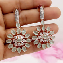 Premium quality Rose Gold AD Earrings/Victorian earrings/Statement Earrings/CZ Earrings/Indian Jewelry/Sabyasachi Earrings/Pakistani/Punjabi