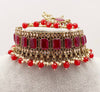 Ruby Antique Polki Kundan necklace set