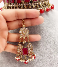 Ruby Antique Polki Kundan necklace set