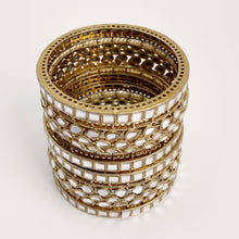 Restocked Bollywood Style Mirror Pearl Bangles 6pcs/Punjabi Mirror chuda bangles set/Bridal bangles/Statement bangles/Indian Wedding /Chuda