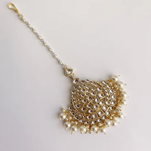 Large Sized Kundan Maang Tikka/Kundan Tikka/Indian forehead jewelry/Indian Wedding Jewelry/ Pakistani Jewelry/Jhoomer/Matha patti