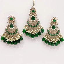 Antique Finish Polki Tikka Earrings Set/Maang Tikka/Teeka/Tika Headpiece/ Polki Jewelry/Bollywood/Indian/Punjabi/Pakistani/Bridesmaid Gifts