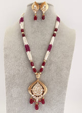 uby Red Amrapali inspired premium kundan mala gold plating Silver foiled kundan haar/Traditional long necklace/Indian wedding