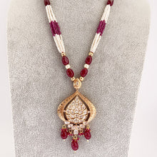 uby Red Amrapali inspired premium kundan mala gold plating Silver foiled kundan haar/Traditional long necklace/Indian wedding