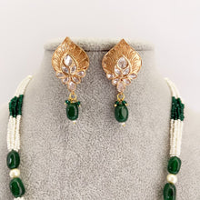 Green Amrapali inspired premium kundan mala gold plating Silver foiled kundan haar/Traditional long necklace/Indian wedding/Bridal Jewelry