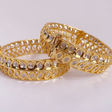 Tyaani inspired premium kundan gold plated openable bangle pair/Statement Kada/Kundan Bangles/Bridal Bangle/Indian Wedding/Pakistani/Punjabi