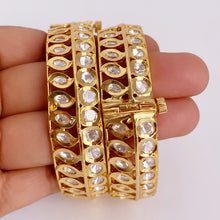 Tyaani inspired premium kundan gold plated openable bangle pair/Statement Kada/Kundan Bangles/Bridal Bangle/Indian Wedding/Pakistani/Punjabi