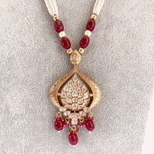 uby Red Amrapali inspired premium kundan mala gold plating Silver foiled kundan haar/Traditional long necklace/Indian wedding