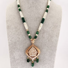 Green Amrapali inspired premium kundan mala gold plating Silver foiled kundan haar/Traditional long necklace/Indian wedding/Bridal Jewelry