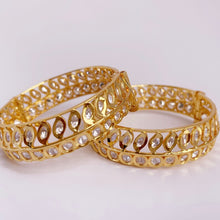 Tyaani inspired premium kundan gold plated openable bangle pair/Statement Kada/Kundan Bangles/Bridal Bangle/Indian Wedding/Pakistani/Punjabi