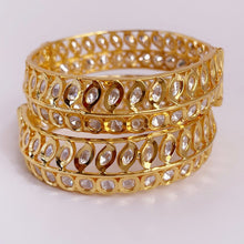 Tyaani inspired premium kundan gold plated openable bangle pair/Statement Kada/Kundan Bangles/Bridal Bangle/Indian Wedding/Pakistani/Punjabi