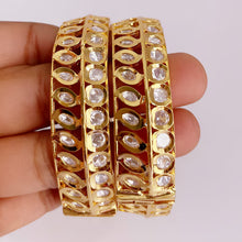 Tyaani inspired premium kundan gold plated openable bangle pair/Statement Kada/Kundan Bangles/Bridal Bangle/Indian Wedding/Pakistani/Punjabi