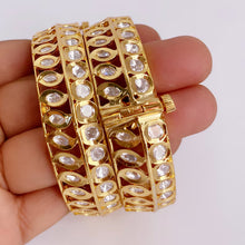 Tyaani inspired premium kundan gold plated openable bangle pair/Statement Kada/Kundan Bangles/Bridal Bangle/Indian Wedding/Pakistani/Punjabi