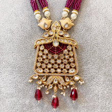 Ruby Amrapali inspired premium kundan mala gold plating Silver foiled kundan haar/Traditional long necklace/Indian wedding/Bridal Jewelry