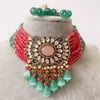 MintPink Premium quality Polki Kundan Victorian necklace/Sabyasachi Necklace/Kundan Jewelry Set/Indian wedding collection/Bridal Necklace