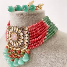 MintPink Premium quality Polki Kundan Victorian necklace/Sabyasachi Necklace/Kundan Jewelry Set/Indian wedding collection/Bridal Necklace