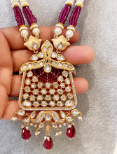 Ruby Amrapali inspired premium kundan mala gold plating Silver foiled kundan haar/Traditional long necklace/Indian wedding/Bridal Jewelry