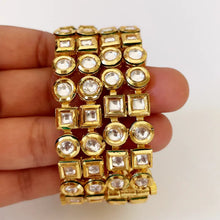 Gold plated Kundan openable Kada Bangles/Indian Kada/Wedding Jewelry/Pakistani Kada Bangles/Punjabi Jewelry/Indian Wedding/1 pc
