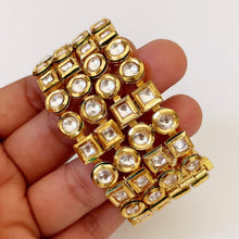 Gold plated Kundan openable Kada Bangles/Indian Kada/Wedding Jewelry/Pakistani Kada Bangles/Punjabi Jewelry/Indian Wedding/1 pc