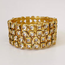 Gold plated Kundan openable Kada Bangles/Indian Kada/Wedding Jewelry/Pakistani Kada Bangles/Punjabi Jewelry/Indian Wedding/1 pc