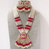 Hot Pink Kundan long necklace set/Kundan rani haar/Kundan Mala Set/Multi strand necklace/Indian jewelry/Kundan jewelry/Bridal necklace