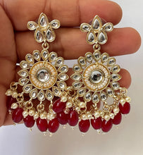 Restocked Lightweight Bollywood Kundan Chaandbali Earrings/Indian Earrings/pearl Earring/Pakistani Earrings/Indian wedding
