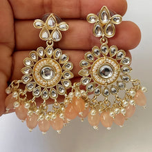 Restocked Lightweight Bollywood Kundan Chaandbali Earrings/Indian Earrings/pearl Earring/Pakistani Earrings/Indian wedding