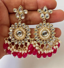 Restocked Lightweight Bollywood Kundan Chaandbali Earrings/Indian Earrings/pearl Earring/Pakistani Earrings/Indian wedding