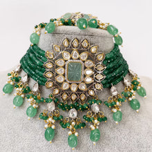 Emerald Premium quality Dual Tone silver foiled Kundan necklace/Traditional/Ethnic/Kundan Jewelry/Multi color Kundan Choker/Indian Bridal