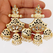 Restocked Bollywood Meenakari Kundan multi Jhumki earrings/Jhumka Earrings/kundan Earring/Indian Jewelry/Pakistani Jewelry/Meenakari Earring