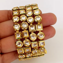 Gold plated Kundan openable Kada Bangles/Indian Kada/Wedding Jewelry/Pakistani Kada Bangles/Punjabi Jewelry/Indian Wedding/1 pc