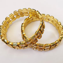 Gold plated Kundan openable Kada Bangles/Indian Kada/Wedding Jewelry/Pakistani Kada Bangles/Punjabi Jewelry/Indian Wedding/1 pc
