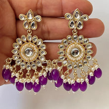 Restocked Lightweight Bollywood Kundan Chaandbali Earrings/Indian Earrings/pearl Earring/Pakistani Earrings/Indian wedding