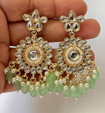 Restocked Lightweight Bollywood Kundan Chaandbali Earrings/Indian Earrings/pearl Earring/Pakistani Earrings/Indian wedding