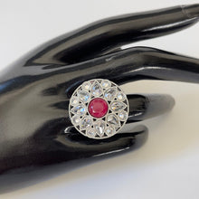 Silver Polki Ring/Adjustable Ring/Indian Ring/ Pakistani Jewelry/ Indian Jewelry/Bollywood Jewelry/Indian Wedding jewelry/Cocktail Ring