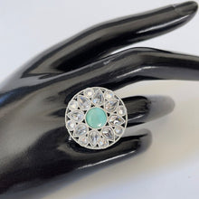 Silver Polki Ring/Adjustable Ring/Indian Ring/ Pakistani Jewelry/ Indian Jewelry/Bollywood Jewelry/Indian Wedding jewelry/Cocktail Ring