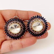 Alia Bhatt inspired Large Victorian uncut polki Kundan Stud Earrings/Indian Studs/Indian Jewelry/Kundan Studs/Sabyasachi stud/Indian wedding