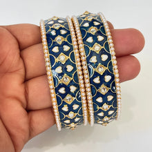 Meena Kundan gold plated traditional bangles 2PCs/Meena Bangles/Bracelet/ Party Wear Bangles/Kundan bangles/Indian wedding/bridal jewelry