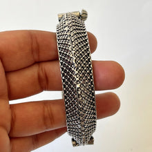 Oxidized Silver openable Kada/Bracelet (1Pc)/German Silver/Boho/Tribal/Indian Jewelry/Pakistani/Oxidized Bangles/One size fit to 2.4/2.6