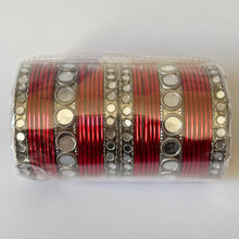 Bollywood Style Indian Mirror Metal Bangles/Punjabi bangles Set/Bridal bangles/Wedding bangles/Festive bangles/Mirror Bangle/Metallic bangle