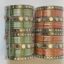 Bollywood Style Indian Mirror Metal Bangles/Punjabi bangles Set/Bridal bangles/Wedding bangles/Festive bangles/Mirror Bangle/Metallic bangle
