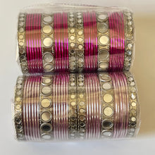 Bollywood Style Indian Mirror Metal Bangles/Punjabi bangles Set/Bridal bangles/Wedding bangles/Festive bangles/Mirror Bangle/Metallic bangle